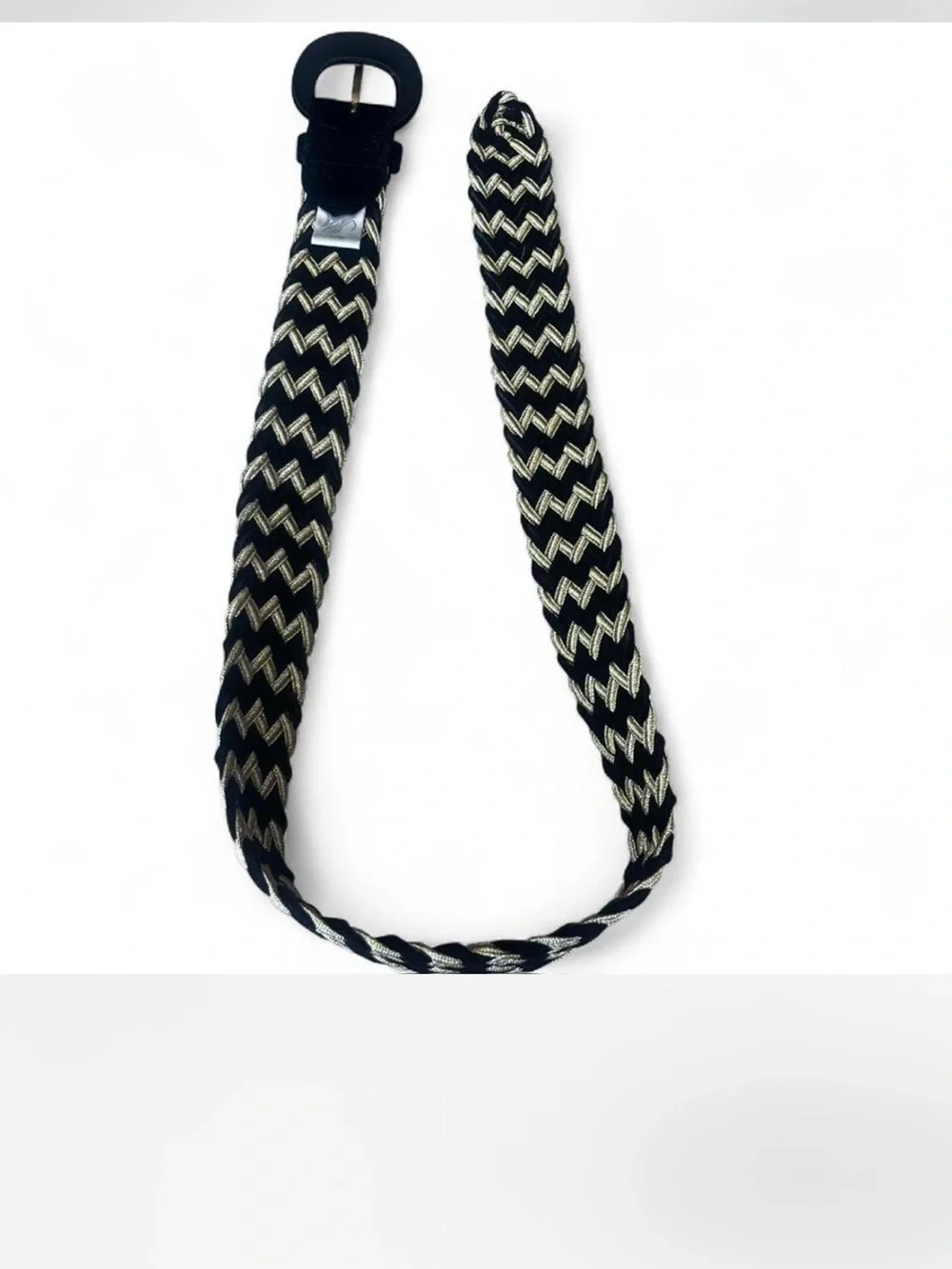 Vintage Lord & Taylor Black and Gold Braided Belt !!!